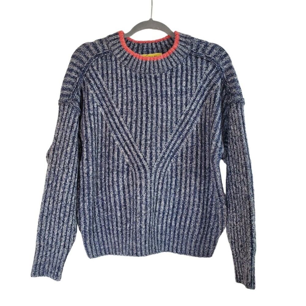 Circus NY Chunky Blue Orange Cableknit Ski Sweater NWT, Women's Medium